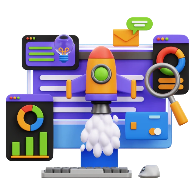 Image illustration for SEO and Social media