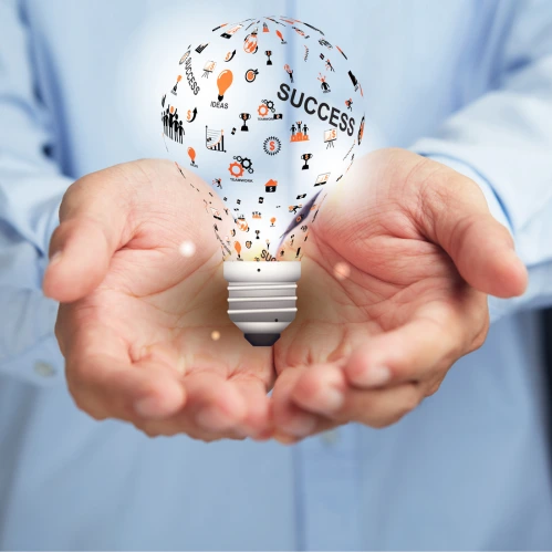Lightbulb glowing over digital interface representing innovation and creative ideas by Onex Global Hub