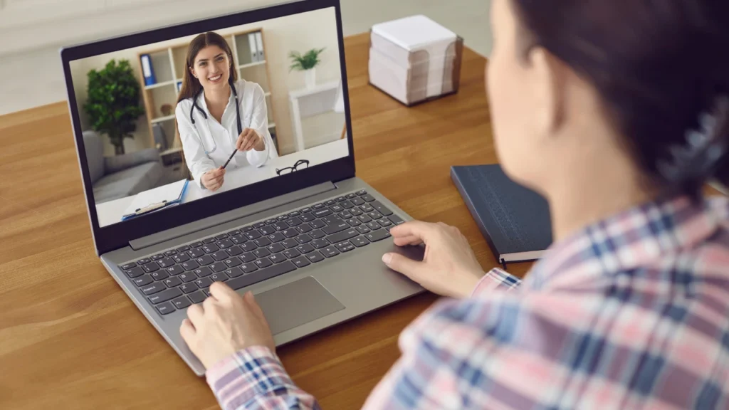 Online consultation feature of doctor website