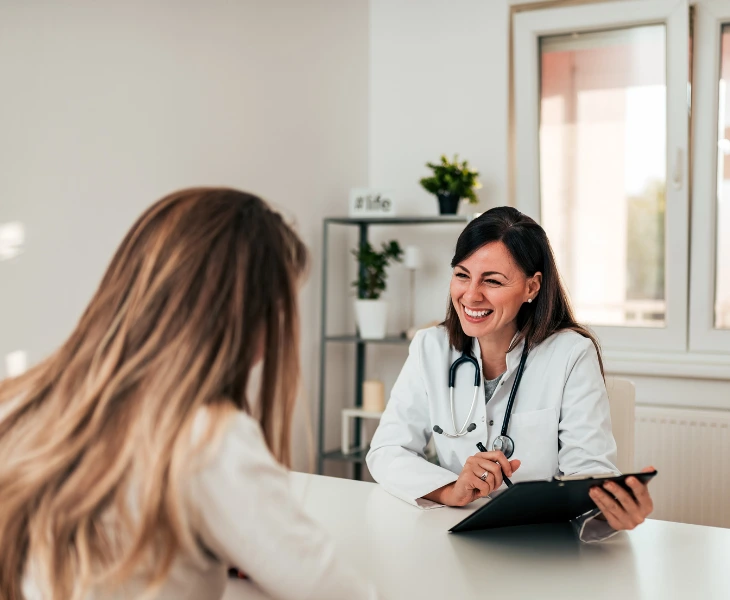 Doctor checking patient in modern clinic website mockup by Onex Global Hub