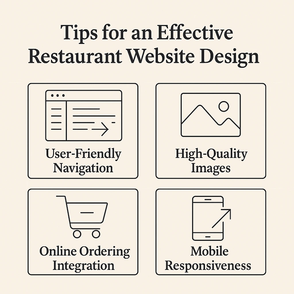 Mobile-optimized restaurant website design example